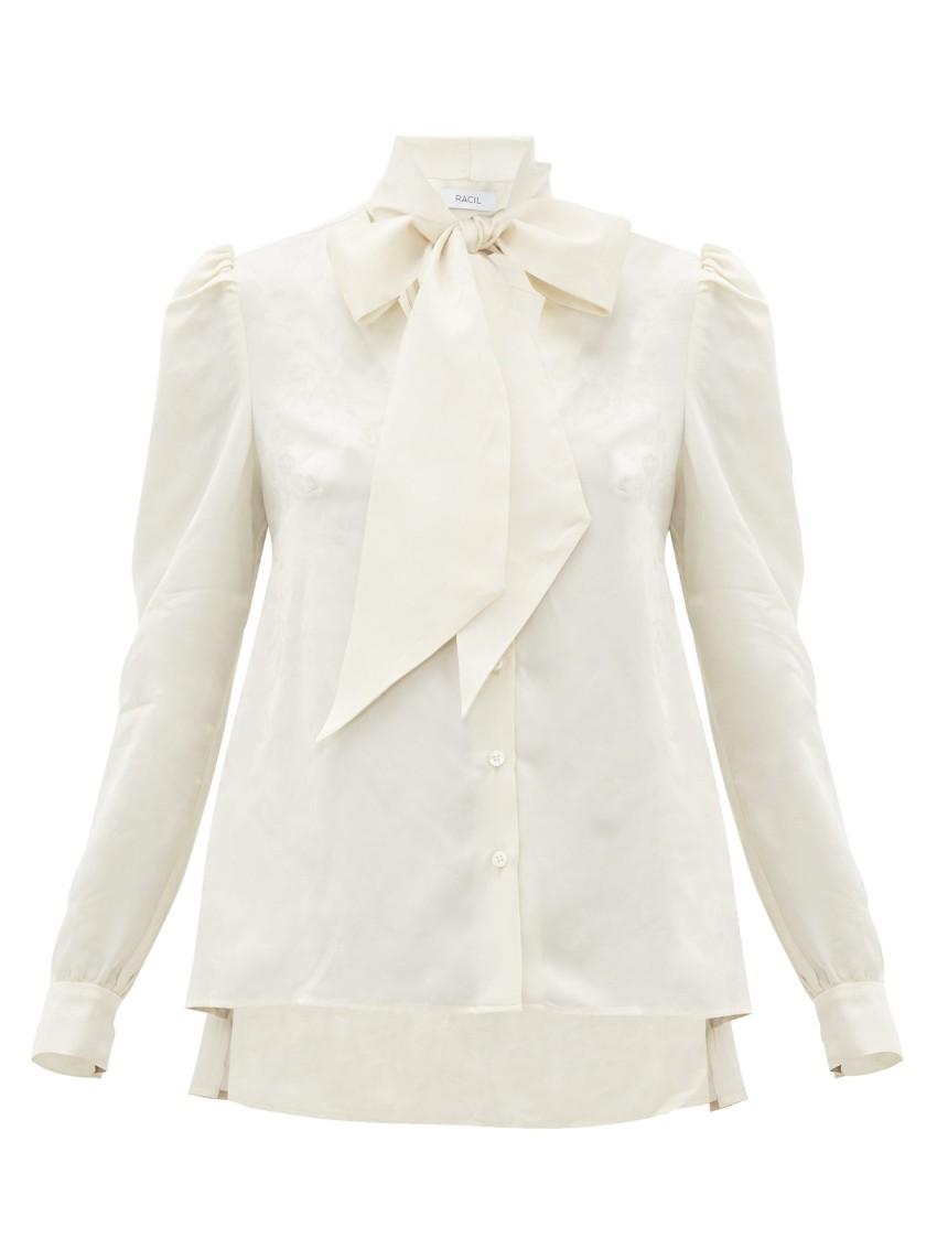 Racil ivory Solange  Pussybow Blouse