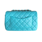Turquoise Mini Quilted Classic Flap