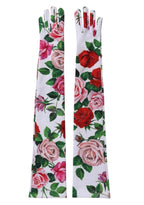Dolce & Gabbana Floral Roses Elbow Gloves