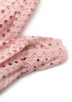 Claudie Pierlot Pink Broidere Anglaise Button Through Shirt