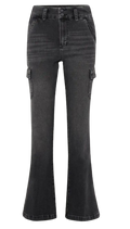 Paige Grey Dion High Rise Flared Cargo Jeans