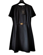 Black Virgin Wool Medusa Dress
