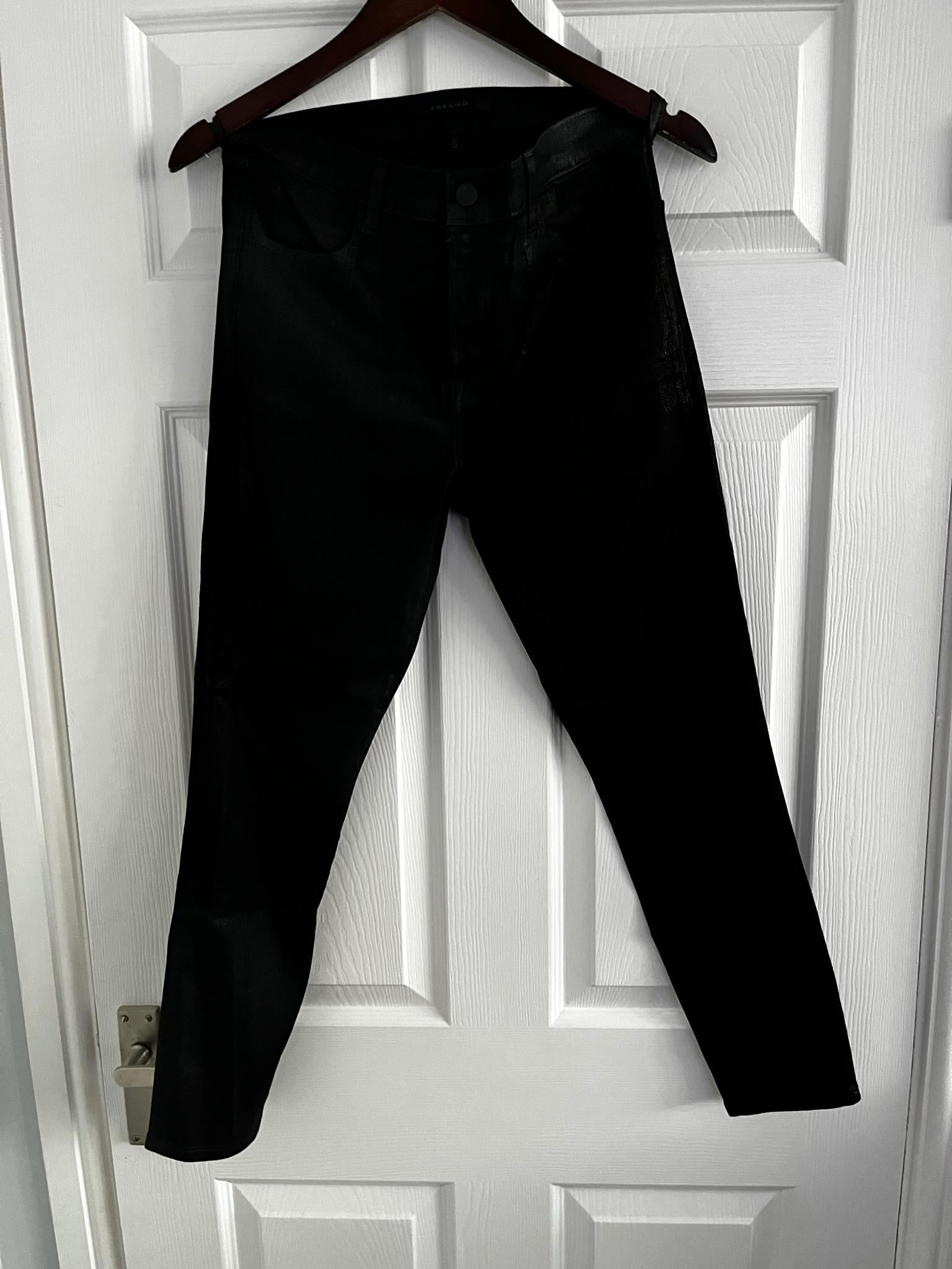 J Brand Metallic Black Skinny Jeans
