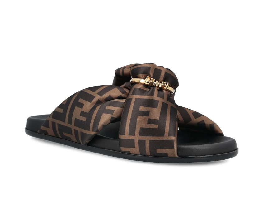 Fendi Flat Shoes 38 Brown and black