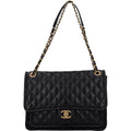 Chanel Maxi Lambskin Flap Bag — Black