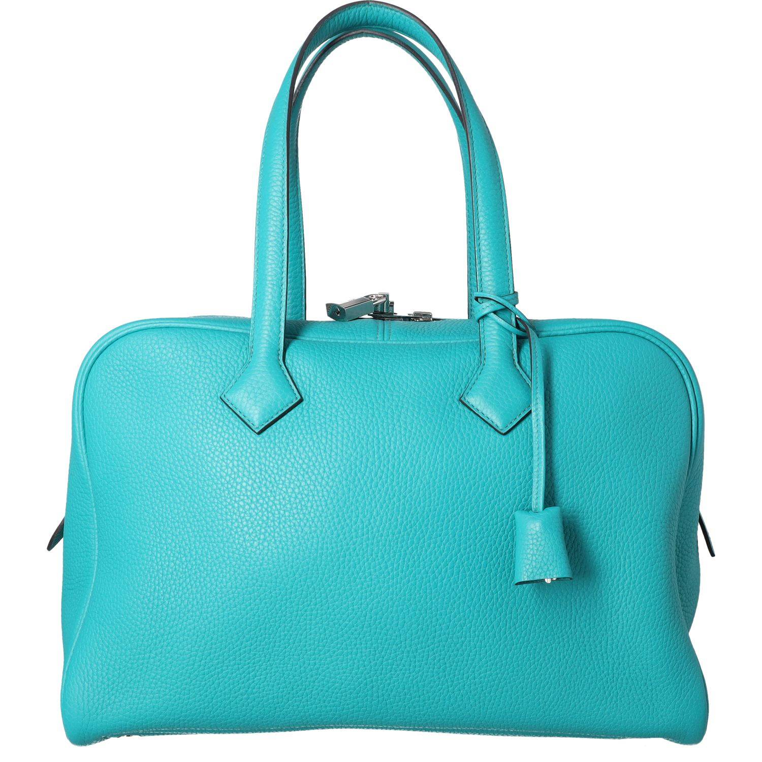 Hermès Victoria II 35 Top Handle Bag — Turquoise