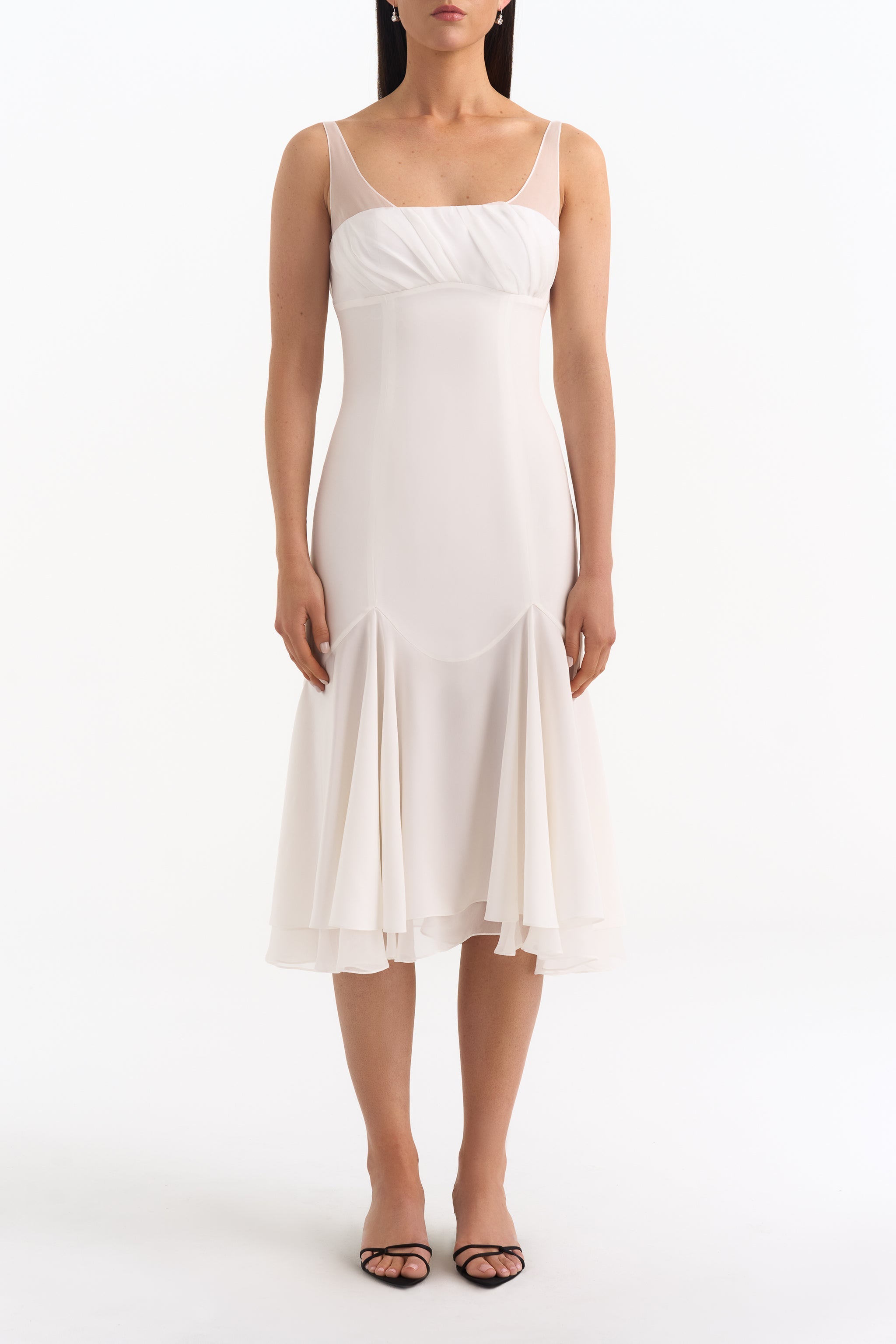 Mary Magdalene Silk Charmeuse Midi Dress