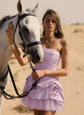 Sweet Ruched Tulle A-Line Short/Mini Crepe Satin Homecoming Dresses With Flower(s)