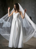 Cut Edge One-Tier Tulle Waltz Bridal Veils