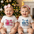 Personalizado 1ª Navidad Muñeco de Nieve 100% Algodón Body de Bebé con Nombre Regalo de Navidad para Bebé Nuevos Padres