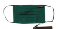 Women's Green Silk Pleated Elastic Ear Strap Face Mask Accessory