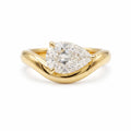 5CT 9*13mm Pear Cut/Princess Cut Moissanite Engagement Rings In Sterling Silver