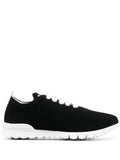 Kiton Fully-Perforated Low-Top Sneaker — Black