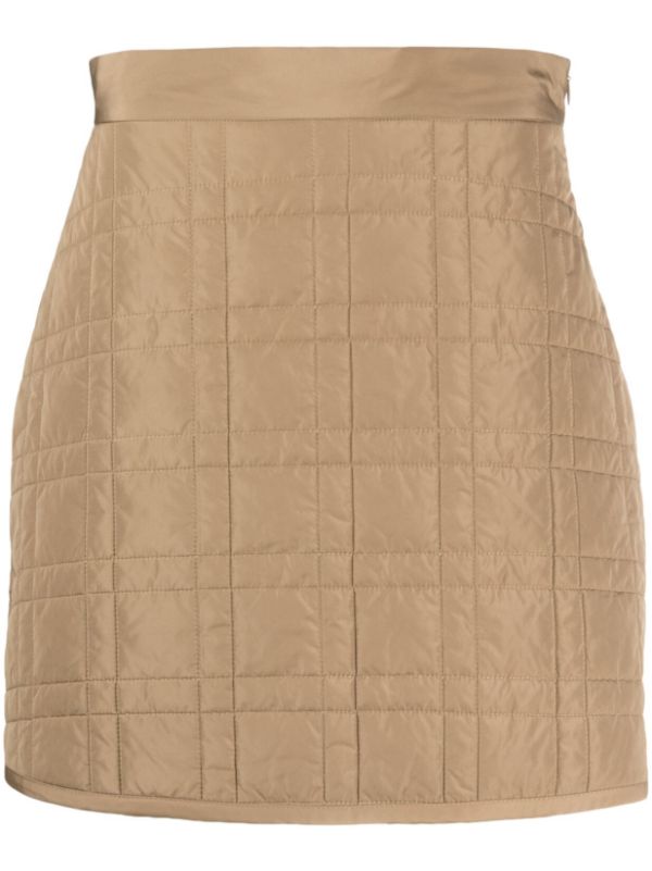 Fabiana Filippi Quilted High-Waisted Skirt — Beige