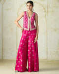 Rani Pink Mizna Pant Set By KYNAH, Luxury Indian Fashion & Bridal Wear
