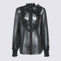Valentino Shirts Nero/betulla _silk