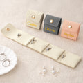 Estuche de joyería plegable con nombre dorado personalizado para uso diario, regalo de viaje de negocios para niñas y mujeres