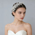 Pearl/Leaf Hair Comb Bridal Headpiece