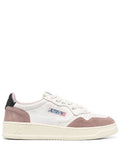 Autry Panelled Perforated Leather Sneaker — White