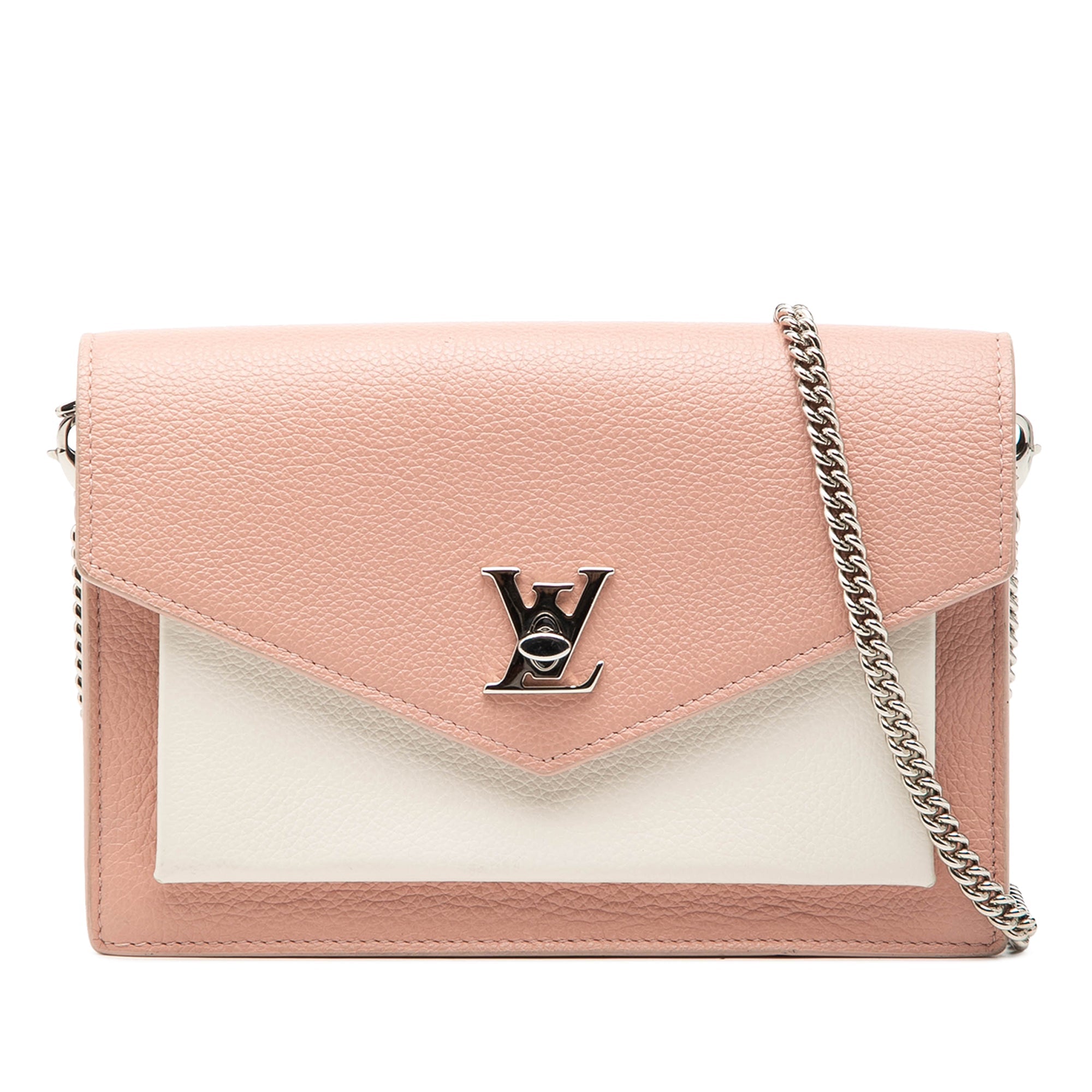 Bicolor Leather MyLockMe Chain Pochette