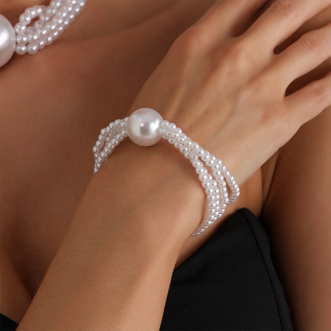 Vintage Multi-Layer Pearl Bracelet