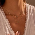 Double Layer Hexagonal Star Necklace