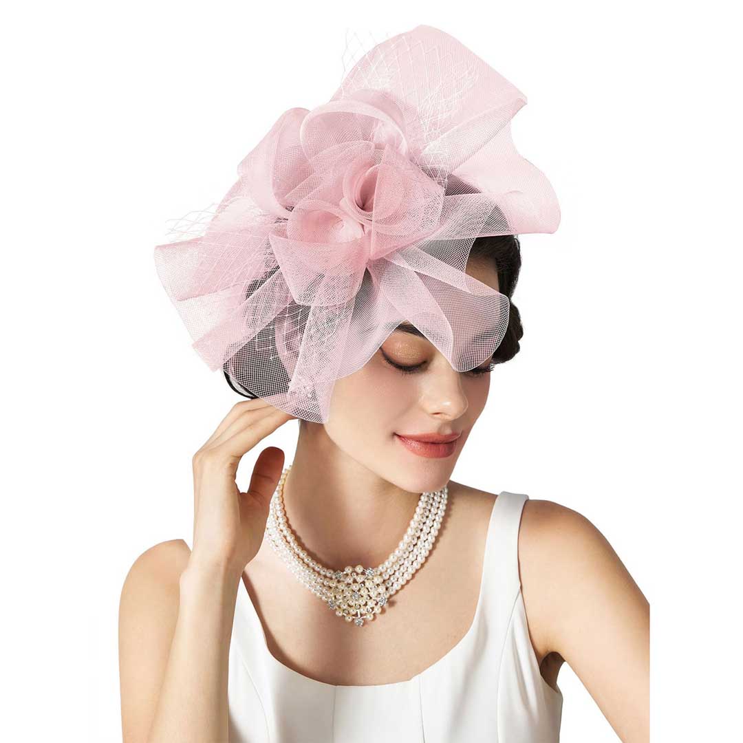 Elegant Flower Mesh Tea Party Fascinators With Clip