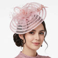 Tea Party Kentucky Derby Hat Hair Clip Fascinator With Polka Dots/Faux Pearl/Floral