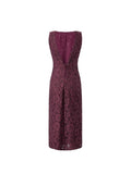Pinko Dresses Bordeaux Cotone Nylon Viscosa - 44