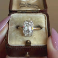 3CT 8*10mm Oval Cut/Radiant Cut Moissanite Engagement Rings In Sterling Silver