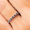 Round Cut Pave Sona Simulated Diamonds Wedding Bands In Sterling Silver