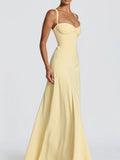 Sheath/Column Sweetheart Sleeveless Floor-Length Elastic Satin Evening Dresses