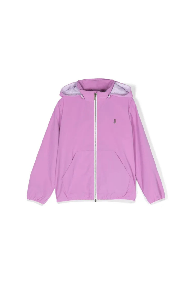 Herno Hooded Nylon Jacket — Purple