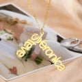 Personalizado Triángulo Anillo Titular Collar con Nombre Dainty Joyería Cumpleaños Aniversario Boda Regalo para Mujeres