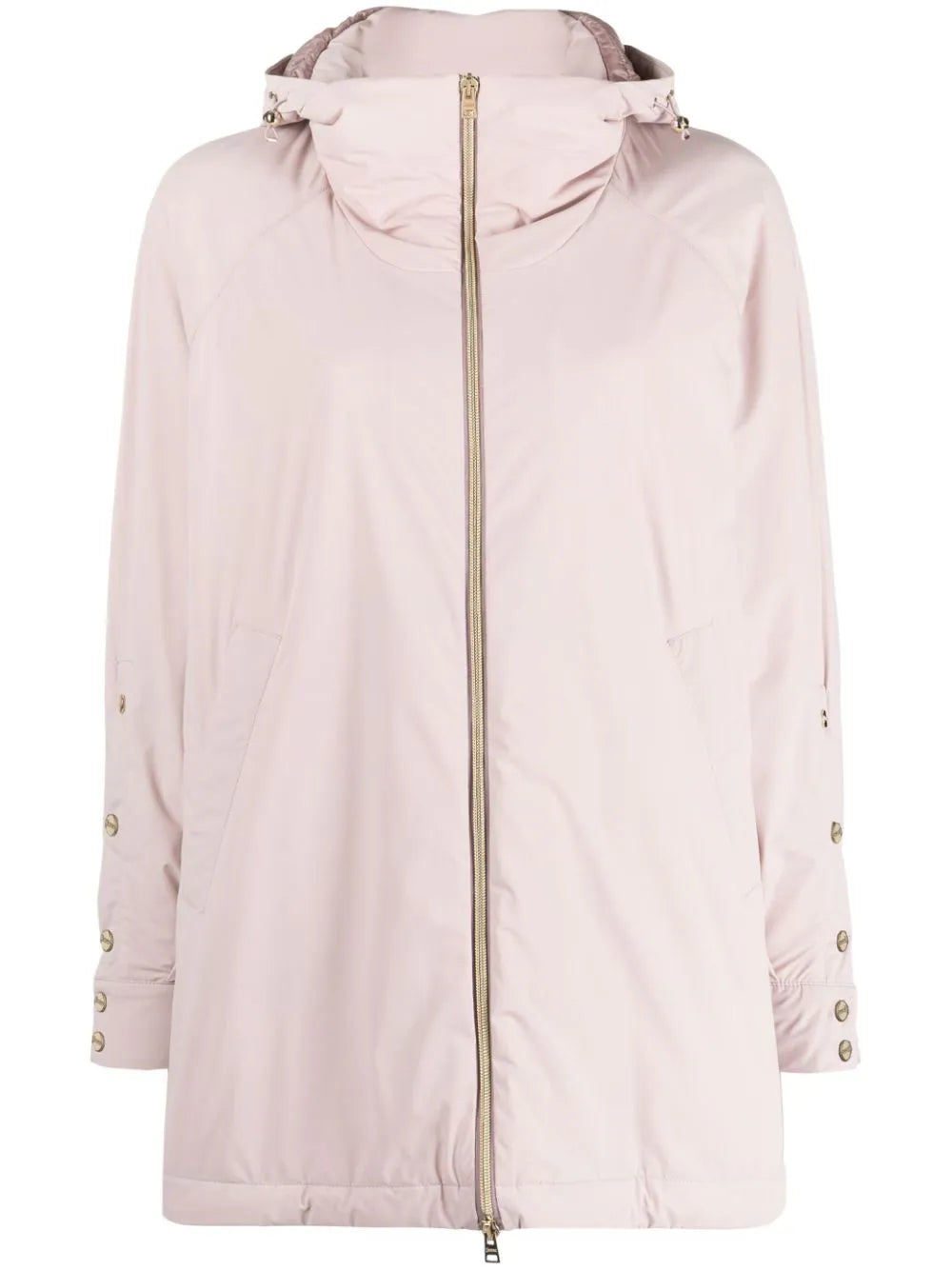 Herno Quilted Hooded Coat — Pink