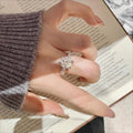 6.68CT 10*10mm Round Cut Moissanite Engagement Rings In Sterling Silver