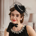 Elegant Faux Pearl Mesh Kentucky Derby Fascinators With Headband