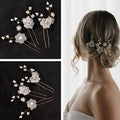 Pearl/Floral Hairpin Bridal Headpiece
