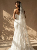 Cut Edge Lace One-Tier Cathedral Bridal Veils