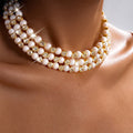Retro Multi-Layer Pearl Necklaces