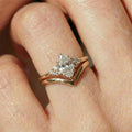 1.09CT 5*10mm Marquise Cut Moissanite Engagement Rings Sets In Sterling Silver