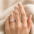 2.48CT 7*9mm Oval Cut Moissanite Engagement Rings Sets In Sterling Silver
