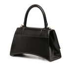 Small Shiny Box Calfskin Hourglass Top Handle Bag
