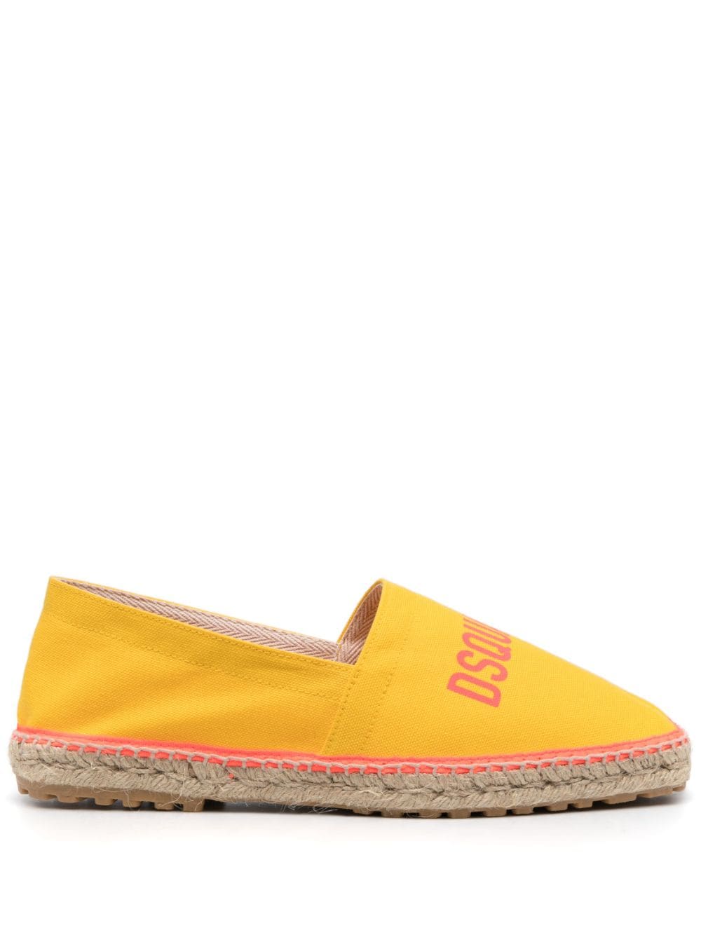 Dsquared2 Logo-Print Espadrille — Yellow