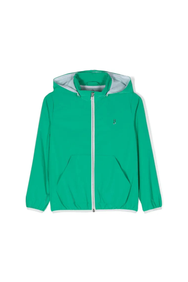 Herno Nylon Hooded Jacket — Green