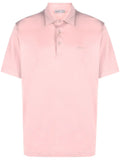 Herno Logo-Embroidered Cotton Polo Shirt — Pink