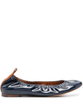 Lanvin Patent Leather Ballerina Flat — Navy