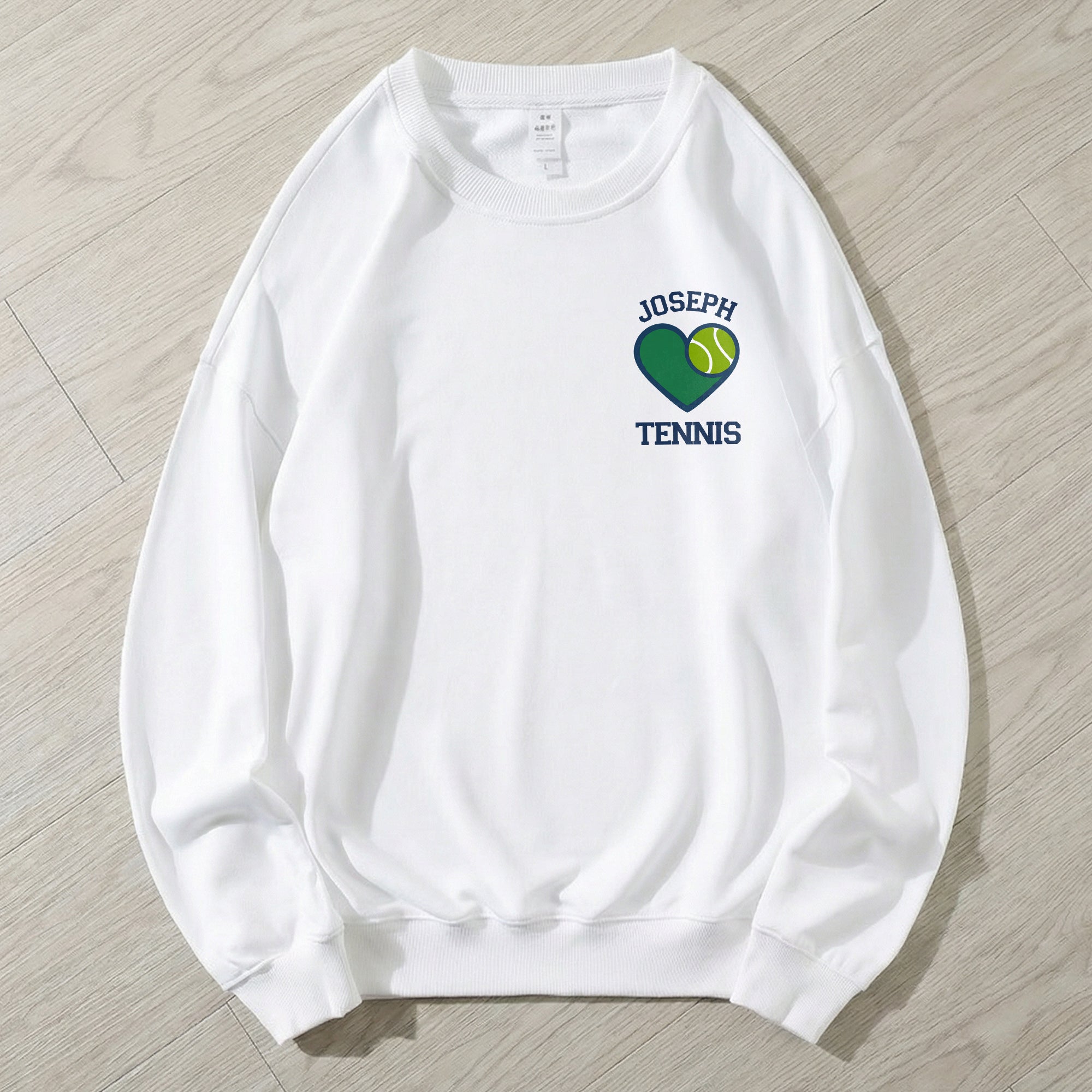 Personalizada Multicolor Love Tennis Design Camiseta Sudadera Sudadera con Capucha con Nombre Game Day Birthday Gift for Tennis Players Lovers