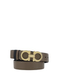 Ferragamo Reversible Calf Leather Belt — Brown
