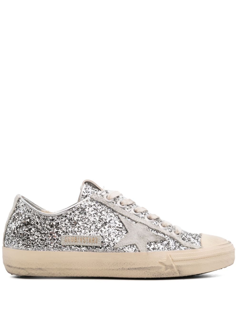 Golden Goose V-Star Sneaker — Silver